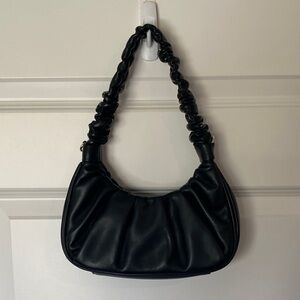 NWOT Black Women's Ruched Handle Shoulder Bag